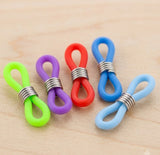 10 Pcs 20x7mm Eyeglass Holders Glasses Rubber Loop Ends Multicolor
