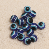 100 Pcs 6-8mm Acrylic Blue Evil Eye Beads