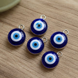 25 Pcs 9mm Evil Eye Enamel Charms