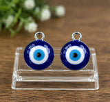 25 Pcs 9mm Evil Eye Enamel Charms