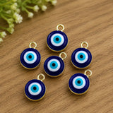 25 Pcs 9mm Evil Eye Enamel Charms
