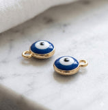 25 Pcs 7mm Evil Eye Enamel Charms
