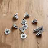 20 Pcs, Brass Earrings Post Back Push 8mm