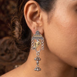 Divine Ganesha German Silver Earrings