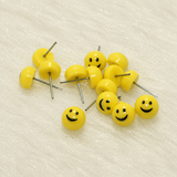 50 Pcs, 9mm Smiley Face Acrylic Earrings Studs