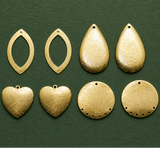 4 Pairs Gold Plated Earrings Components
