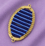 2 Pcs, 48x28mm Miyuki Beads Oval Connector and Earrings Components