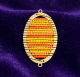 2 Pcs, 48x28mm Miyuki Beads Oval Connector and Earrings Components