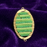 2 Pcs, 48x28mm Miyuki Beads Oval Connector and Earrings Components