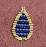 2 Pcs, 32x20mm Miyuki Beads Drop Connector and Earrings Components