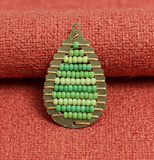 2 Pcs, 32x20mm Miyuki Beads Drop Connector and Earrings Components