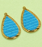 2 Pcs, 40x27mm Miyuki Beads Drop Connector and Earrings Components