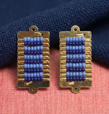 2 Pcs, 34x15mm Miyuki Beads Rectangle Connector and Earrings Components