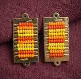 2 Pcs, 34x15mm Miyuki Beads Rectangle Connector and Earrings Components