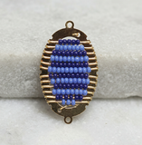 2 Pcs, 34x20mm Miyuki Beads Oval Connector and Earrings Components