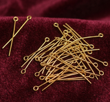 100 Gm, 40mm Eye Pins Golden
