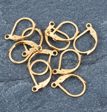 4 Pcs, 15x10mm Open Loop Lever back Earring Hooks
