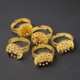 0.75 Inch Finger Ring Base Golden