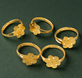 Finger Ring Base Golden Free Size