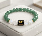 Gemini Green Aventurine & White Stone Zodiac Bracelet