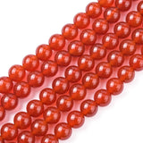 1 String Natural Carnelian Beads Strands Grade A Dyed Round 8mm
