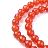 1 String Natural Carnelian Beads Strands Grade A Dyed Round 8mm