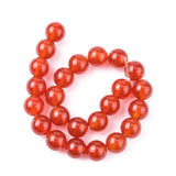 1 String Natural Carnelian Beads Strands Grade A Dyed Round 8mm