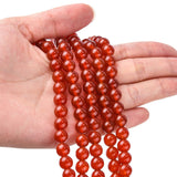 1 String Natural Carnelian Beads Strands Grade A Dyed Round 8mm