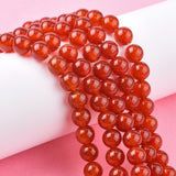 1 String Natural Carnelian Beads Strands Grade A Dyed Round 8mm