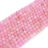 1 String Natural Rose Quartz Beads Round 10mm