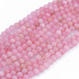1 String Natural Rose Quartz Beads Round 10mm