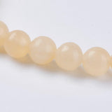 1 String Natural Topaz Jade Beads Strands Dyed Round Yellow 8mm