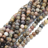 1 String Natural Rhodonite Beads Strands Round 8mm
