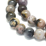 1 String Natural Rhodonite Beads Strands Round 8mm