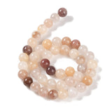1 String Natural Quartz Beads String, Round 8mm
