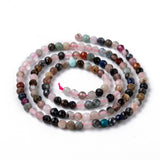 1 String Natural Mixed Stone Beads Strands Faceted Round 3x2mm