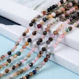 1 String Natural Mixed Stone Beads Strands Faceted Round 3x2mm