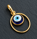 20mm, Evil Eye Brass pandant Golden
