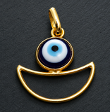 22mm, Evil Eye Brass pandant Golden