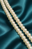6x4mm Off White Glass Pearl Rondelle Beads