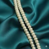 6x4mm Off White Glass Pearl Rondelle Beads