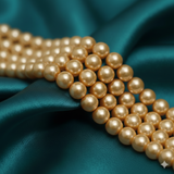 1 String 8-10mm Glass Pearl Round Beads