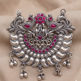 German Silver Peacock Majesty Pendant