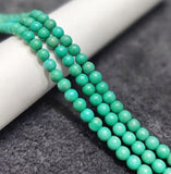 1 String 6-8mm Emerald Green Howlite Round Beads