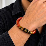 Aries Red Jasper & Tiger Eye Zodiac Bracelet