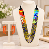 Handcrafted Multicolor Layered Beaded Necklace Set
