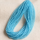 5 Bunch of Preciosa Seed Bead Strings Trans Green