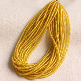 5 Bunch of Preciosa Seed Bead Strings Trans Green
