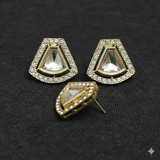 4 Pcs 24x22mm Ad Stone Earrings Stud