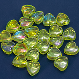 9mm Acrylic Heart Beads